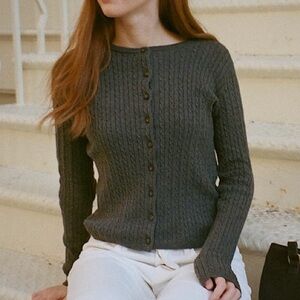 Brandy Melville Zoe Cable Knit Cardigan